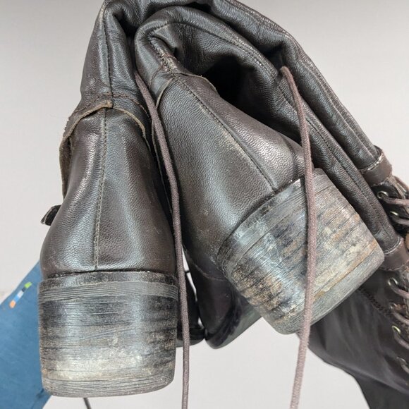 BCBGeneration Lace Back Tall Boots Brown Size 7.5 - Picture 6 of 7